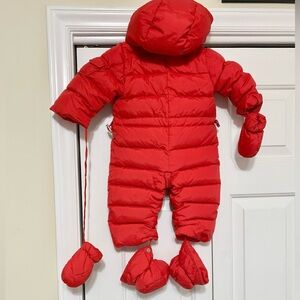 Baby Down Puffer Snowsuit Removable Mittens/Booties OceanKids Australia -Red 6M